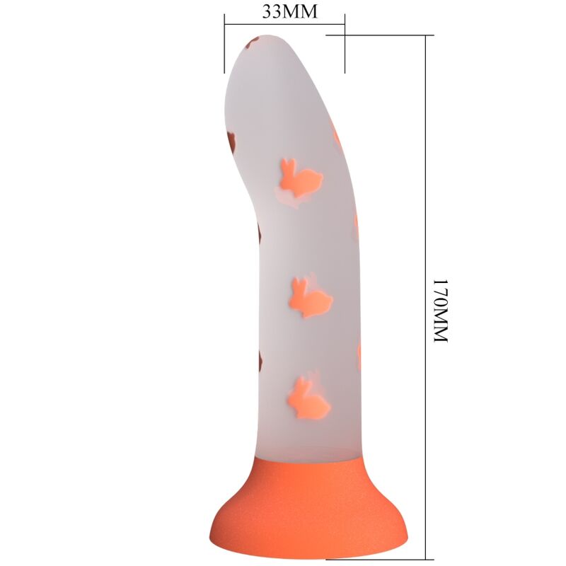 Pretty Love Dildo Mágico Nightfall Sem Vibração Luminoso Laranja