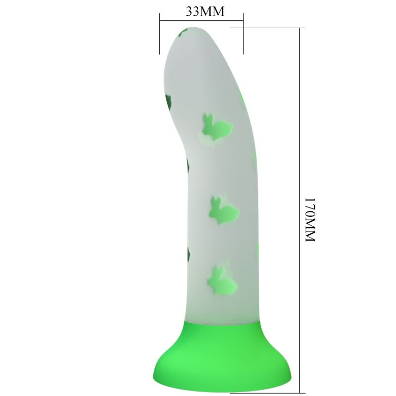 Pretty Love Dildo Mágico Nightfall Sem Vibração Verde Luminoso
