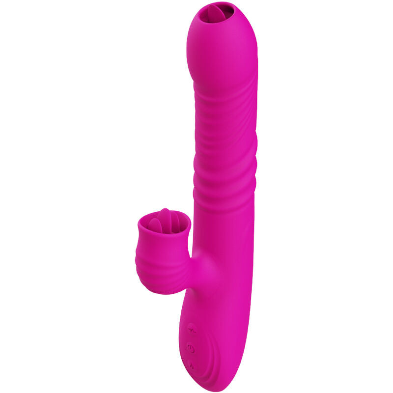 Armony Fanny Multifunção Vibrador de Língua Dupla Fúcsia Efeito Calor