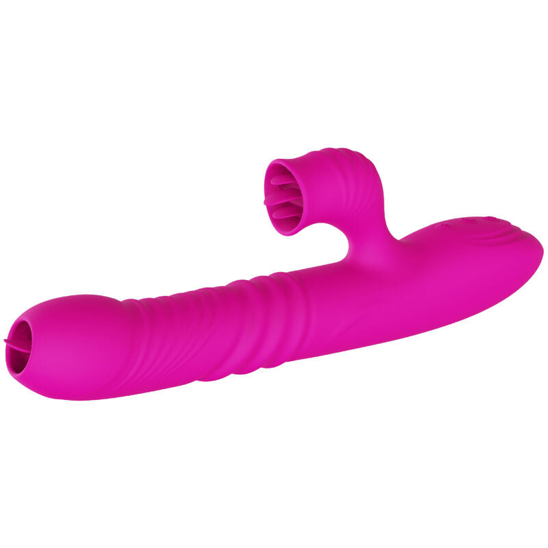 Armony Fanny Multifunção Vibrador de Língua Dupla Fúcsia Efeito Calor