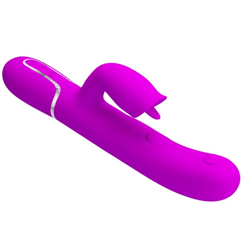 Bonito Amor Vibrador de Coelho Com Lambedura Fúcsia