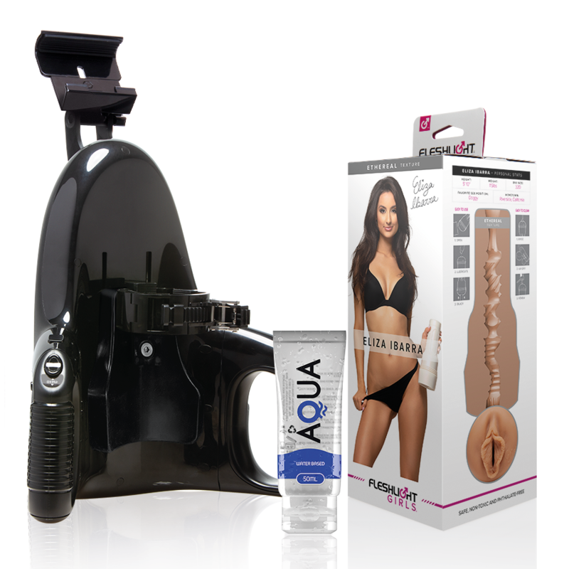 Fleshlight Eliza Ibarra Vagina + Lançamento Universal + Lubrificante Aqua Quality 50 Ml
