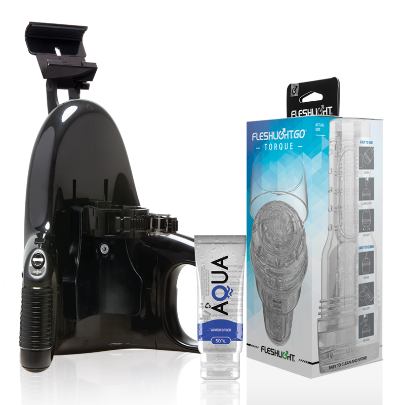 Fleshlight Go Masturbador Torque Ice + Lançamento Universal + Lubrificante Aqua Quality 50 Ml