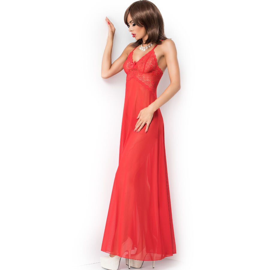 Chilirose Cr 3883 Babydoll Vermelho Longo L/xl