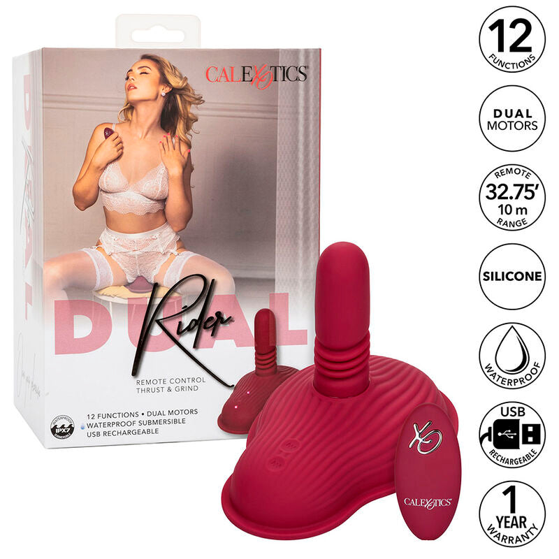 Calexotics Rider Massager Duplo Motor Controle Remoto Vermelho
