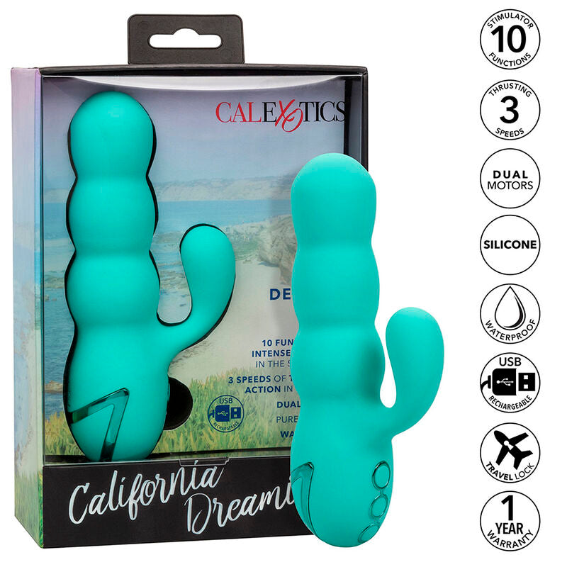 Calexotics Vibrador Del Mar Diva Rabbir Aqua Green Por California Dreaming