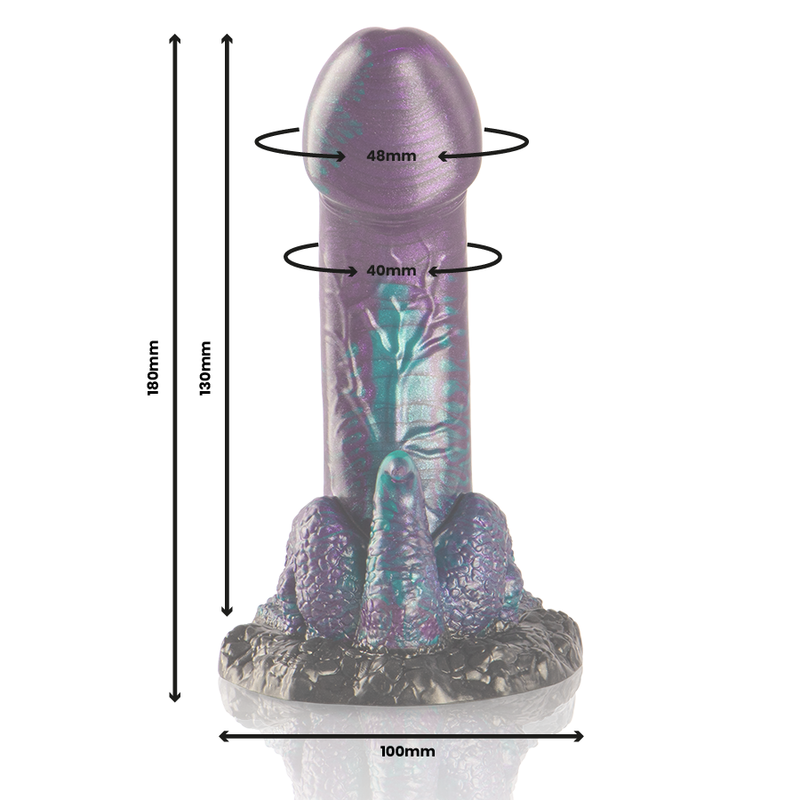 Epic Basilisk Dildo Duplo Escamoso Prazer Tamanho Pequeno