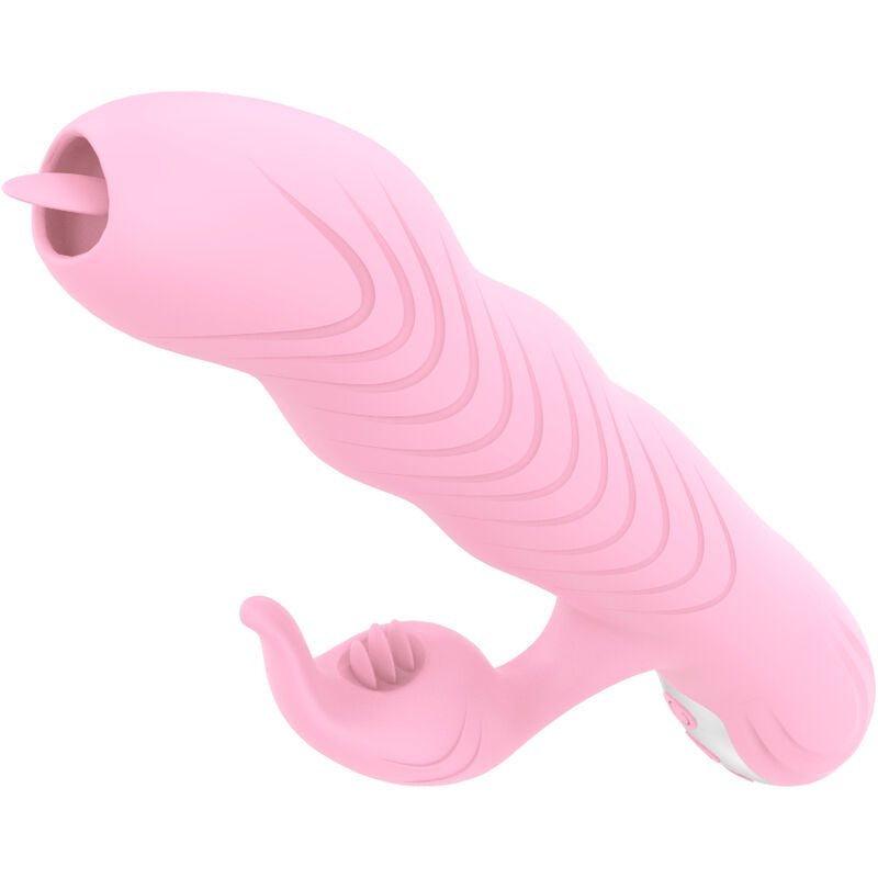 Armony Marcia Vibrador & Thrusting Dupla Língua Efeito Calor Rosa