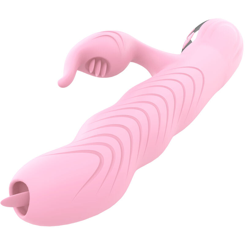 Armony Marcia Vibrador & Thrusting Dupla Língua Efeito Calor Rosa