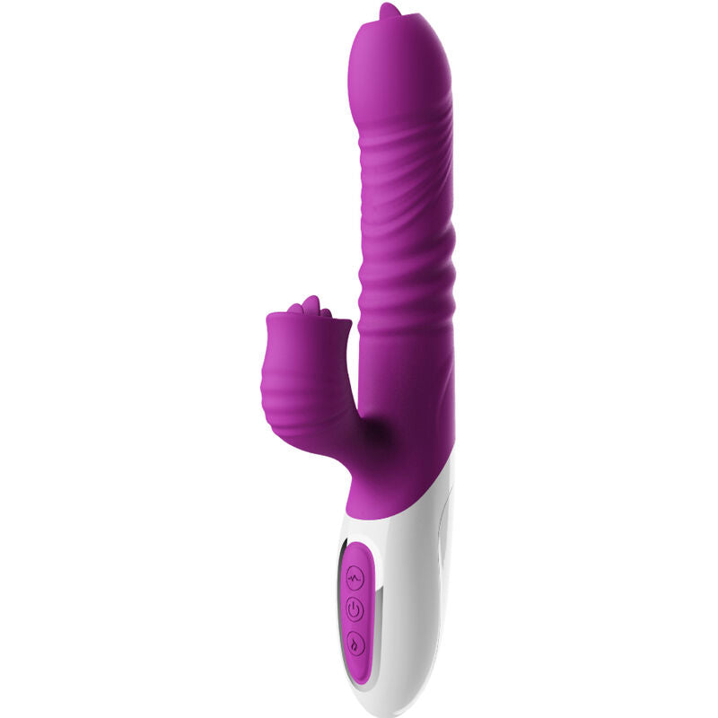 Armony Vibrador de Língua Dupla e Efeito de Calor Violeta de Empurro