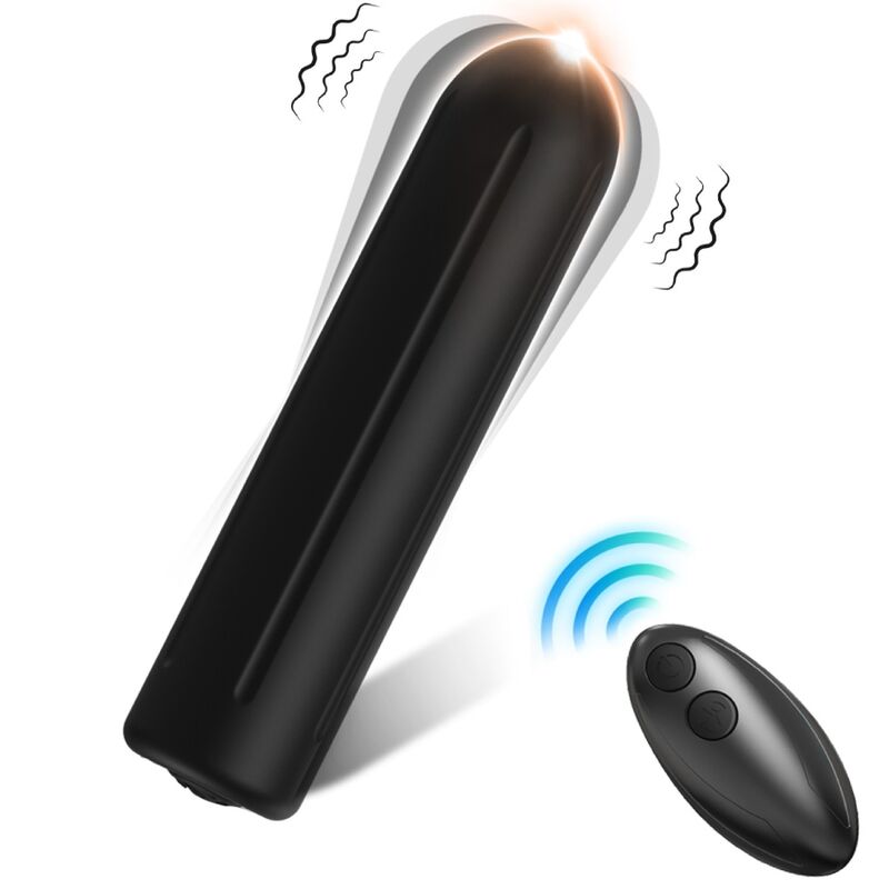 Armony Warhead Vibrador Bala Controle Remoto Preto 2 Cm X 8.8 Cm