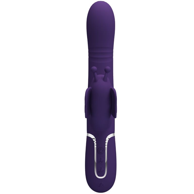Pretty Love Vibrador Coelho Multifunções 4 Em 1 Borboleta Roxo