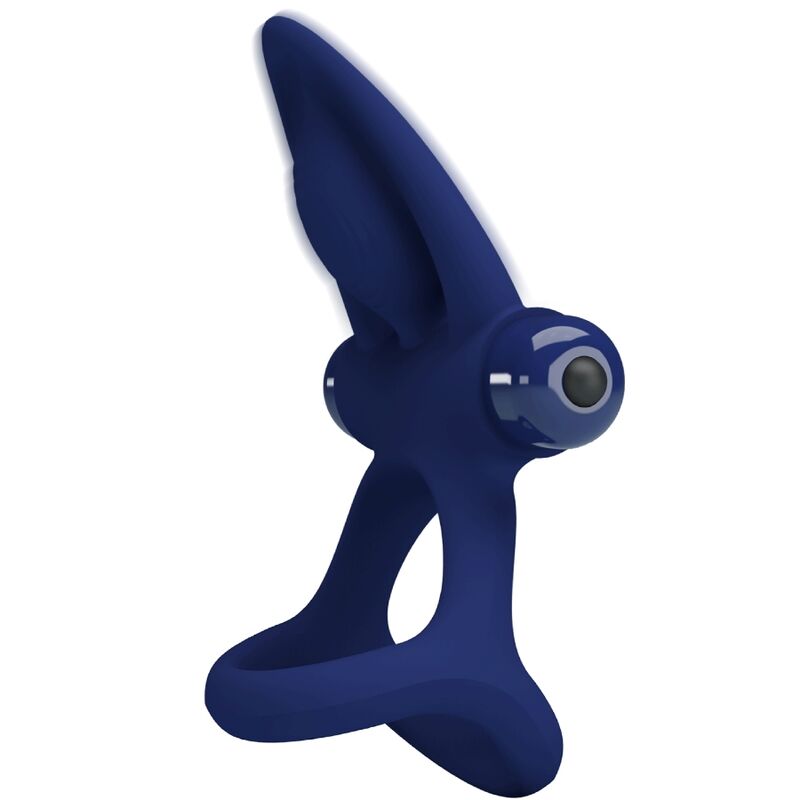 Pretty Love Mat Anel Duplo Com Vibrao e Estimulador Azul