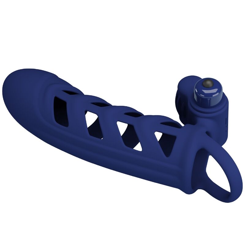 Pretty Love Altaf Anel Vibrador Com Bainha de Silicone Azul