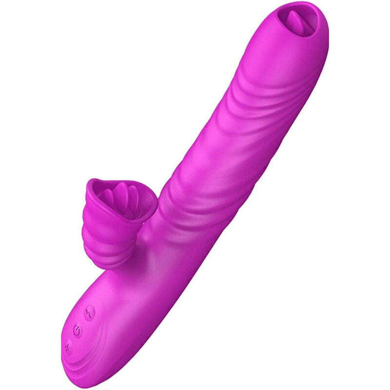 Armony Angelia Vibrador Multifuno Língua Dupla Efeito de Calor Violeta