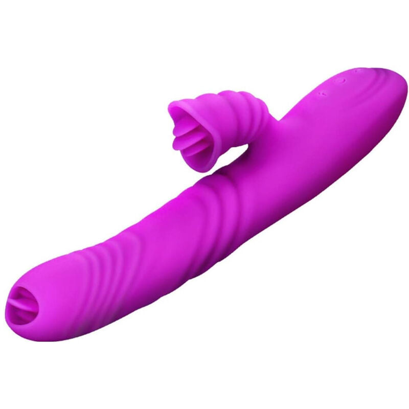 Armony Angelia Vibrador Multifuno Língua Dupla Efeito de Calor Violeta