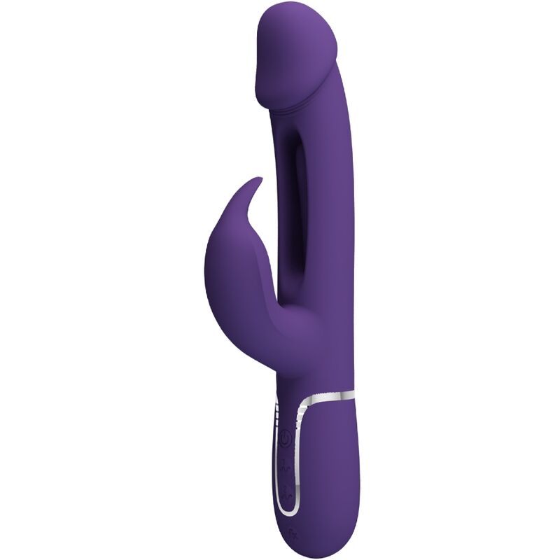 Bonito Amor Kampas Coelho Vibrador Multifunção 3 Em 1 Com Língua Violeta