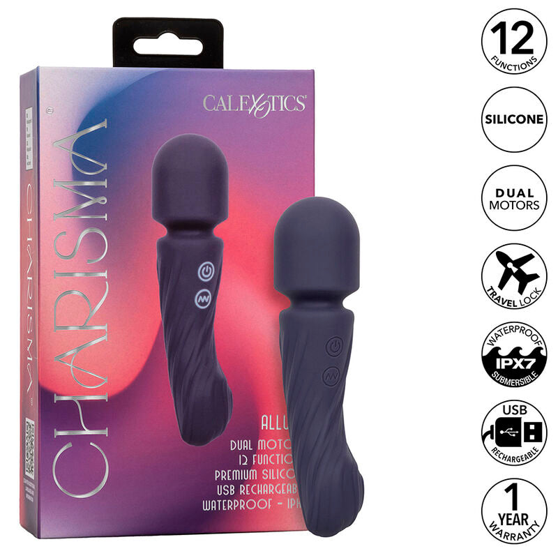 Calexotics Charisma Allure Massager Dual Motors 12 Funções 17,25 Cm X 4,5 Cm Roxo