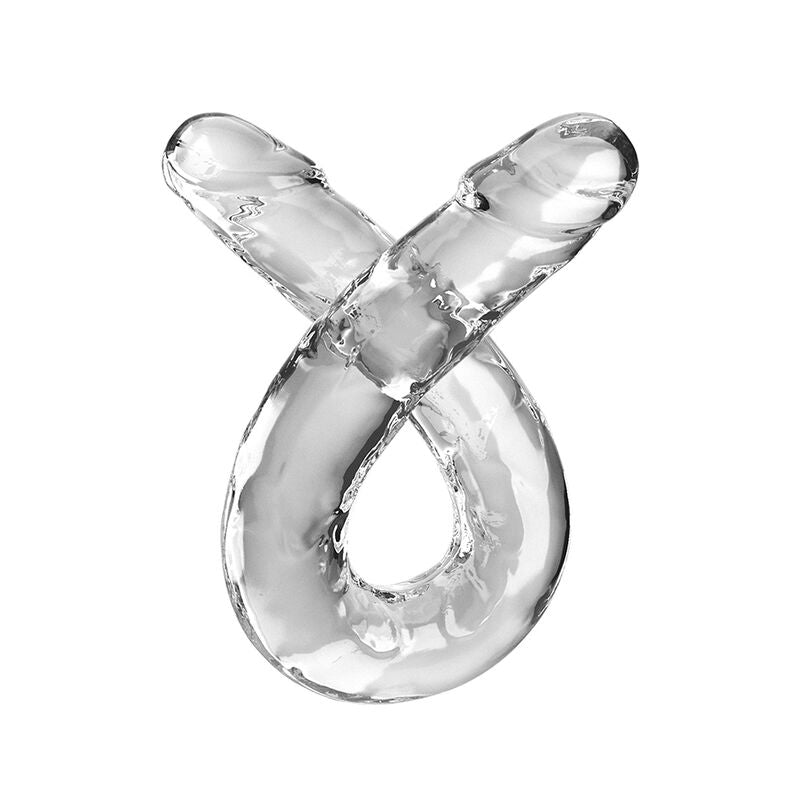 King Cock Double Trouble Dildo Duplo 46 Cm Transparente