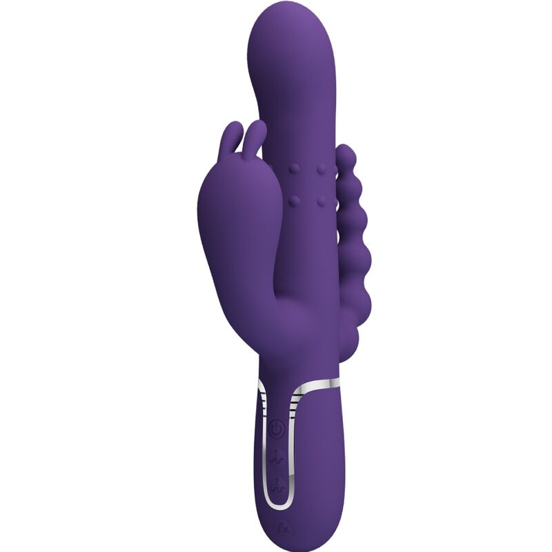 Pretty Love Cammy Triplo Vibrador Multifunção 4 Em 1 Roxo
