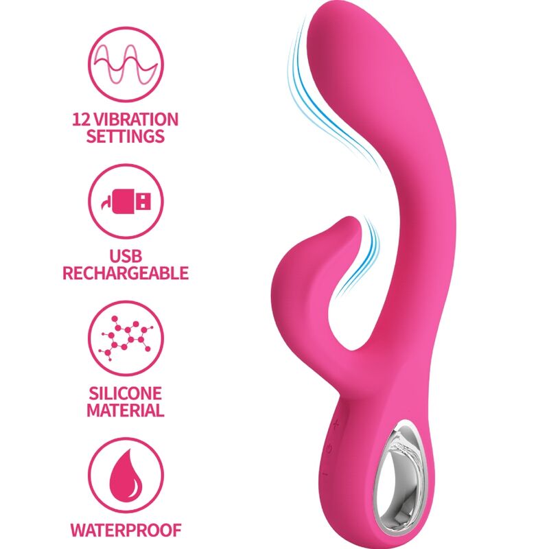 Pretty Love Fritz Rabbit Vibrador 12 Vibrações Rosa