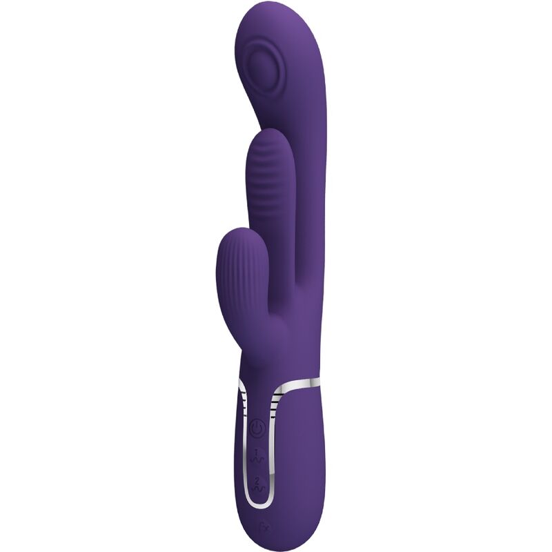 Pretty Love Shania Triple Rabbit Vibrador Multifuncional Roxo