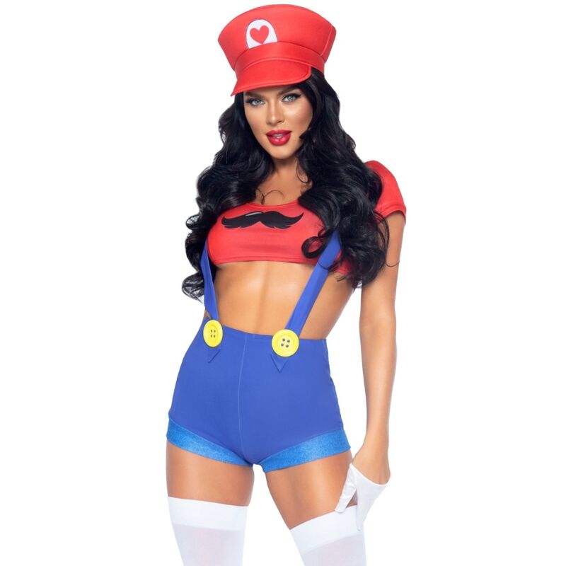Leg Avenue Traje Sexy Mario Bros Vermelho/azul S
