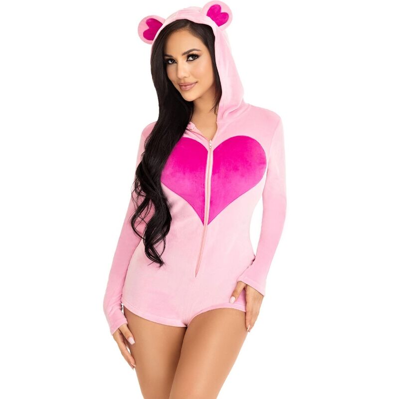 Leg Avenue Body Urso de Veludo Rosa M