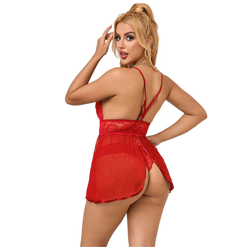 Subblime 953836 Babydoll Com Costas Abertas Vermelho S/m