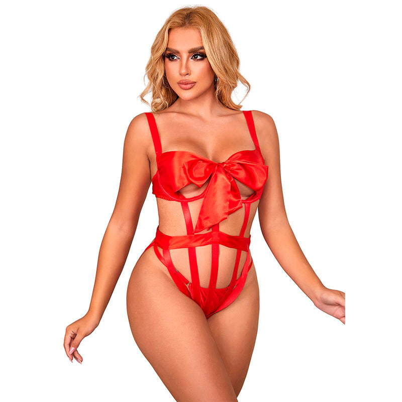Subblime 954468 Body Sexy Aberto Com Laço Vermelho S/m