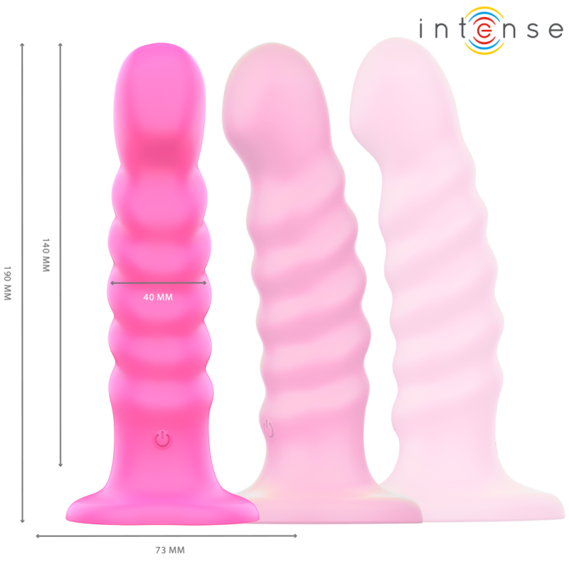 Intense Cindy Vibrador Tamanho L Design Espiral 10 Vibrações Rosa Controle Remoto