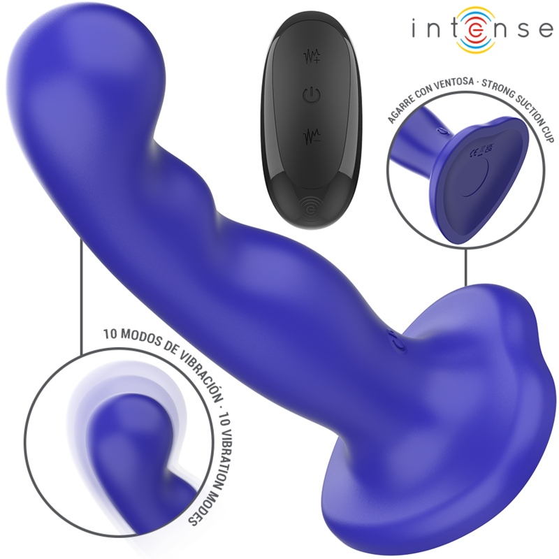 Intense Shorty Vibrador Com Ventosa Azul Controle Remoto