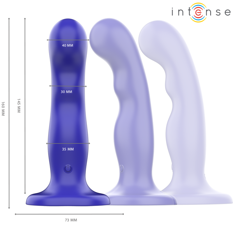 Intense Shorty Vibrador Com Ventosa Azul Controle Remoto