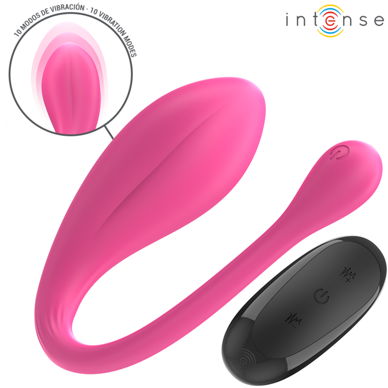 Intense Janice Vibrador U Dupla Estimulação 10 Vibrações Rosa Controle Remoto