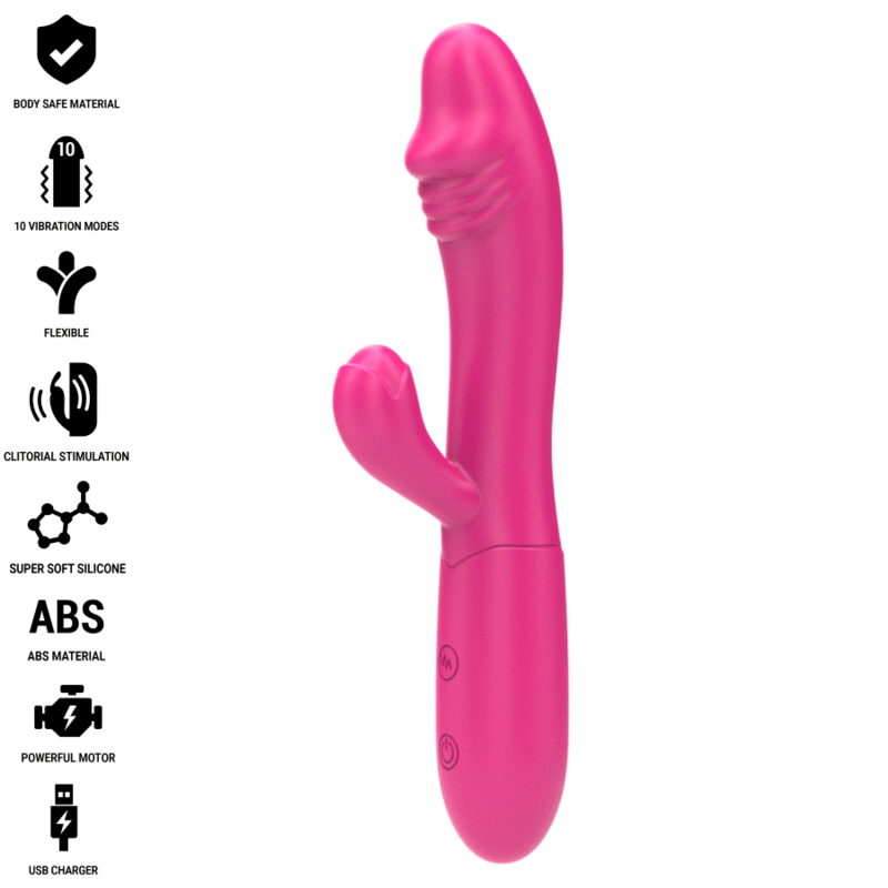 Intense Ivy Vibrador Flexível 10 Vibrações Com Língua Estimulante Rosa