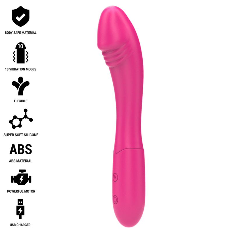 Intense Belinda Vibrador 19 Cm Flexível 10 Vibrações Rosa