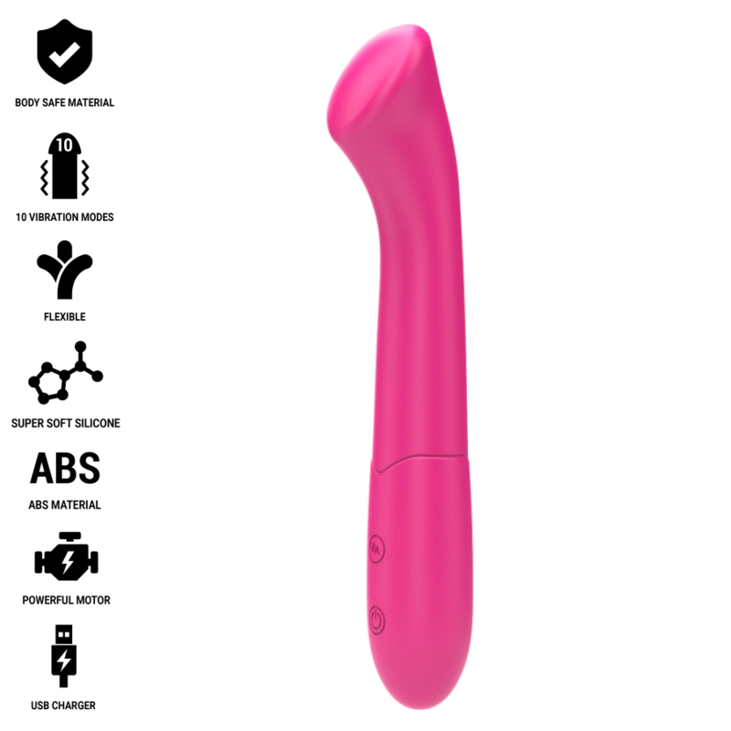 Intense Paty Vibrador 19 Cm Flexível 10 Vibrações Modelo 2 Rosa