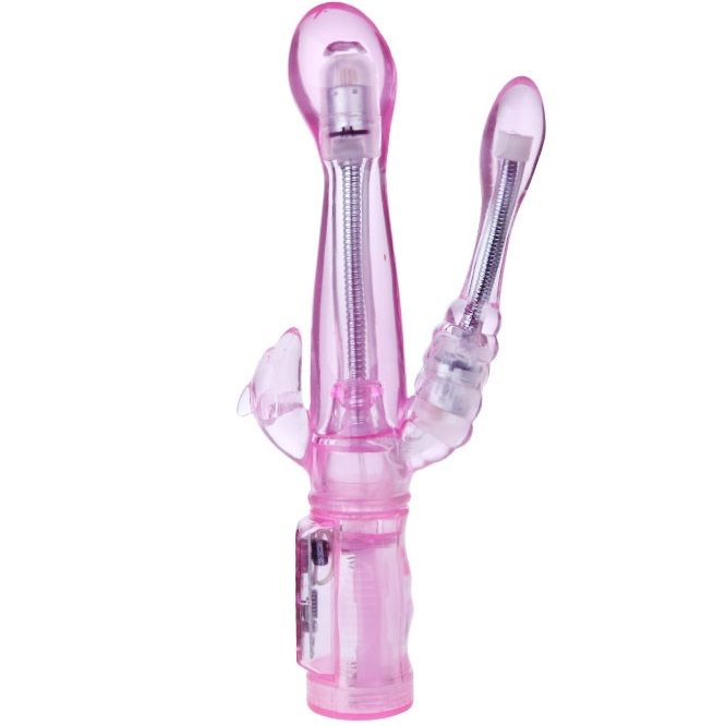 Baile Vibrador Flexível Com Estimulador Anal
