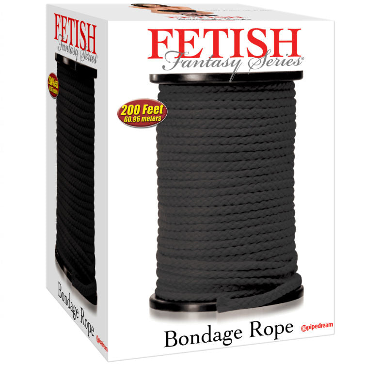 Fetish Fantasy Series Corda Bondage Preta 60,96 Metros