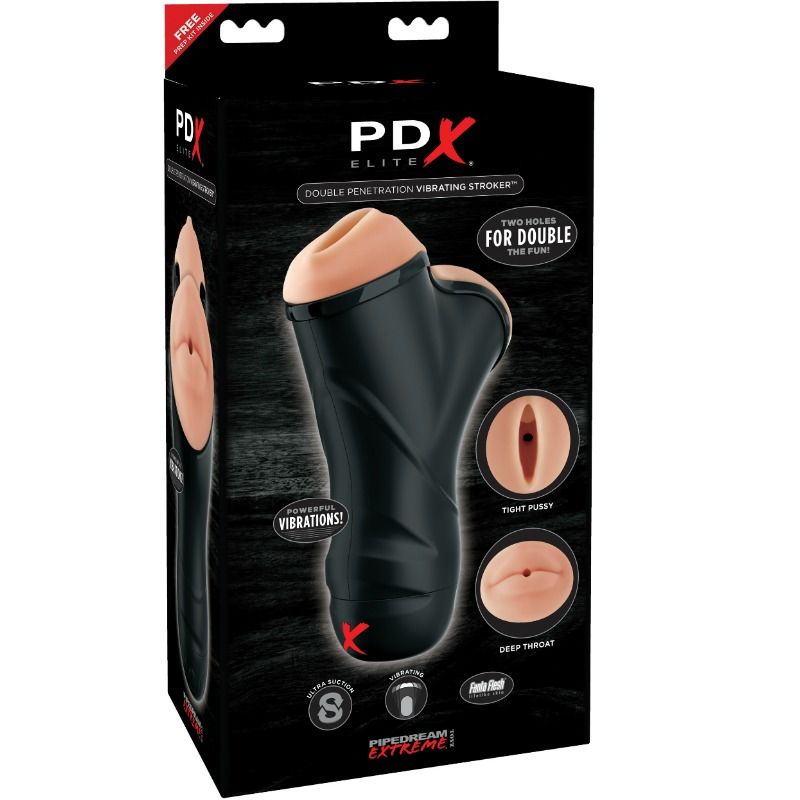 Pdx Elite Stroker Vibratório de Dupla Penetrao