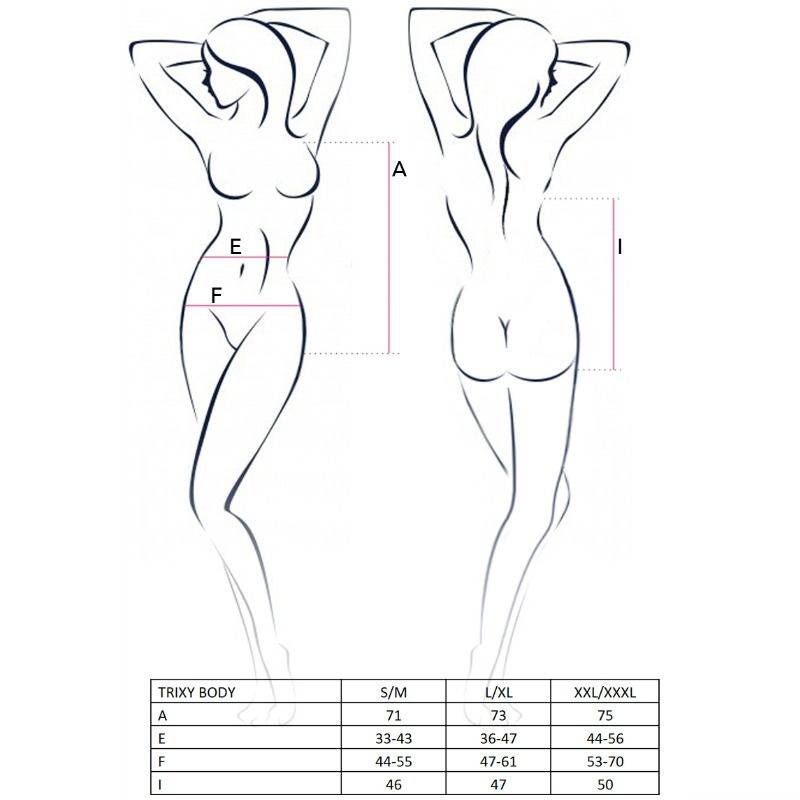 Passion Woman Trixy Teddy Preto Tamanho L/xl