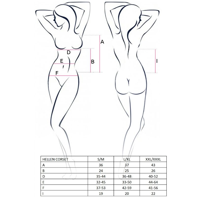 Passion Mulher Hellen Corset Preto Tamanho L/xl