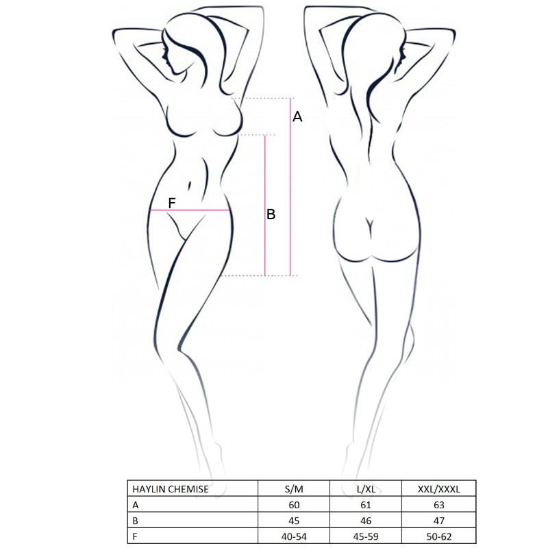 Passion Woman Haylin Chemise Preto Tamanho S/m