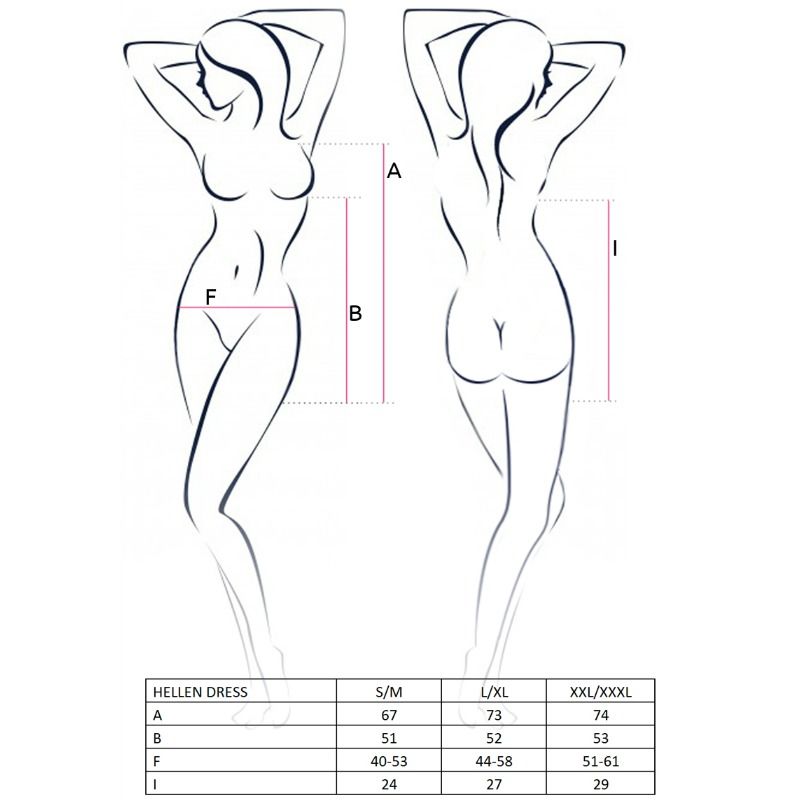 Passion Vestido Woman Hellen e Tanga Tamanho S/m