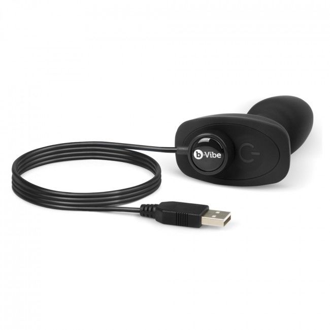B-vibe Plug Anal de Controle Remoto Rimming Petite Preto