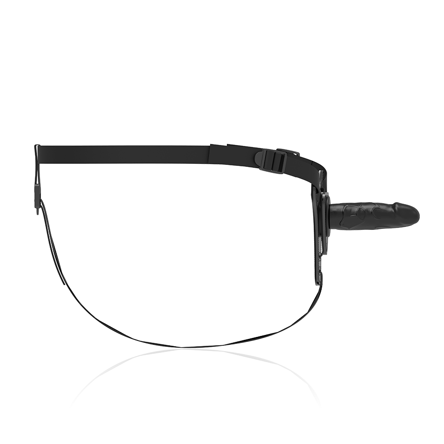 Fetish Submissive Harness Silicone Preto Realístico 15 Cm