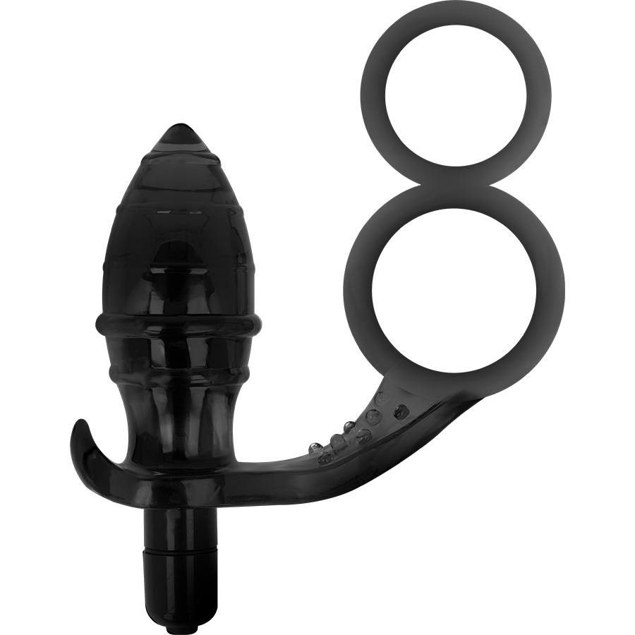 Addicted Toys -Plug Anal Com Anel Duplo Preto