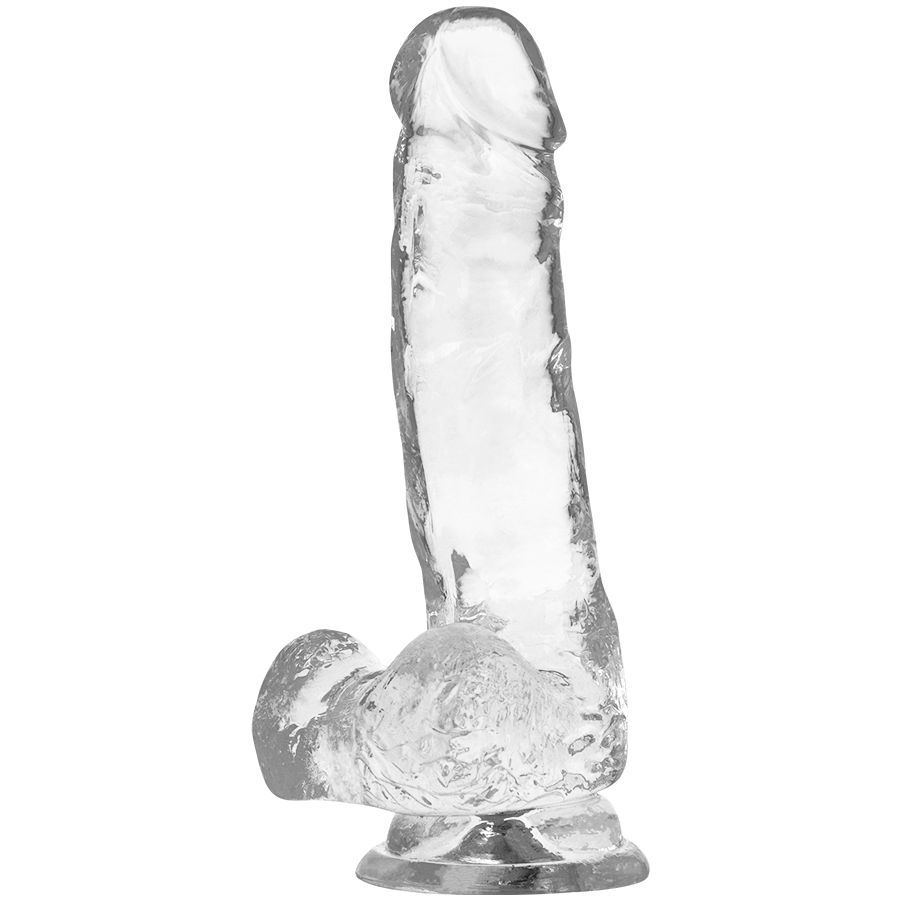 X Ray Dildo Transparente Com Bolas 18.5 Cm -o- 3.8 Cm