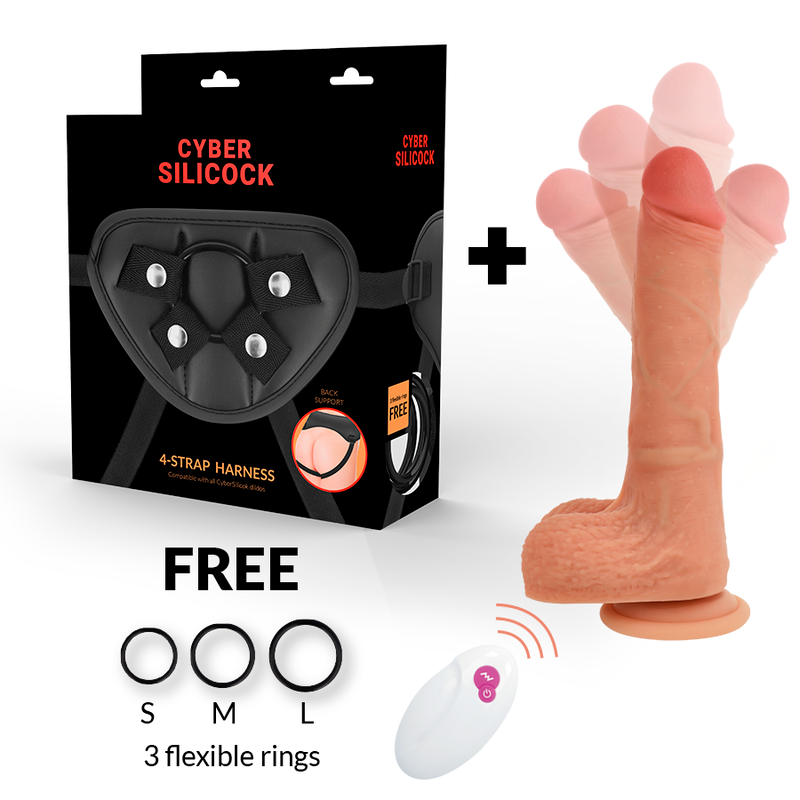 Cyber Silicock Strap-on Mr Rick Controle Remoto