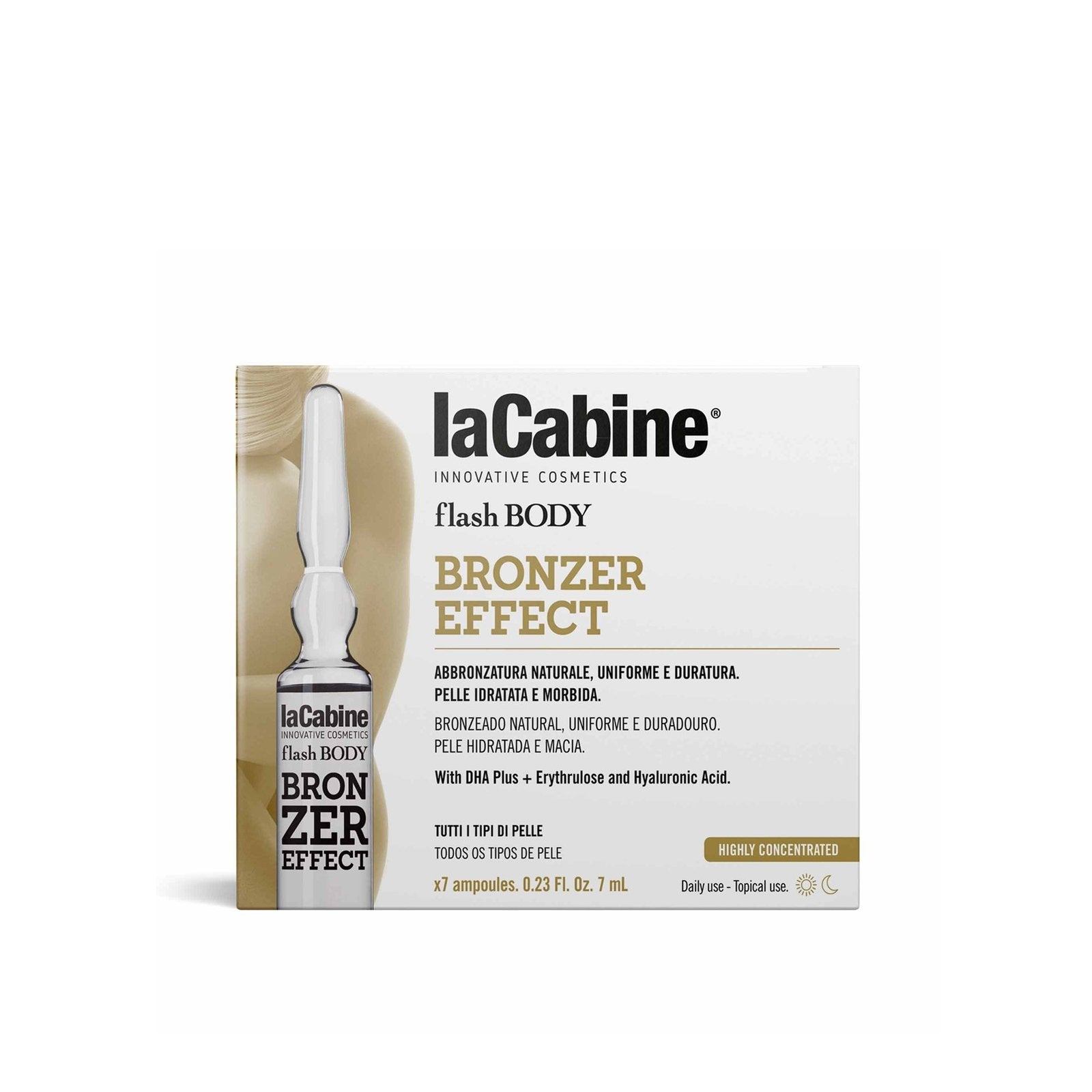 La Cabine Flash Body Bronzer Effect Concentrated Ampolas 7x7ml